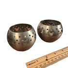 Mickey Mouse Cut Out Silver Metal Votive Tea Light Candle Holder Lot Of 2