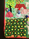 Peruvian Arpillera Textile Folk Art 3d Applique Quilt Wall Hanging W dowel 18 