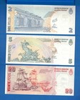 Argentina P-352 P-353 P-355 2 5 20 Pesos Uncirculated Banknotes Set   5