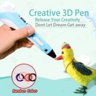 3d Printing Pen 3d Pen Kids Lcd Screen Pla Filament Set Children Diy Toys Gift