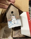 Hand Painted Vintage Rustic Bird House Christmas Ornaments Set Of 4 Cmi henton