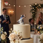 Storieme Wedding Cake Topper Decoration  Bride And Groom 4 7 Inches  White