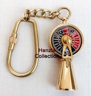 Telegraph Key Ring Nautical Brass Telegraph Key Chain Vintage Ship Engine Room 