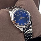 Women s Bulova Surveyor 96p229 Blue Dial Stainless Chronograph Quartz Watch