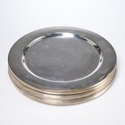 12 Silver Plated Round Charger Service Presentation Plates Barbara Walters A