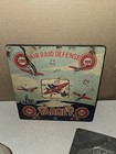 Vintage Tin Toys wyandotte Air Raid Defense Target ohio Cowboy Pail bing Garage