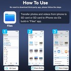 Sd Card Reader For Iphone 15 16 ipad macbook - Usbc Dual Port Memory White 
