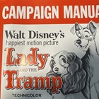 Vintage Walt Disney Lady And The Tramp Movie Campaign Manual Pressbook Rare