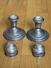 Vintage Pair   Amc   Sterling Silver Candlestick Holders     Weighted 4 5   
