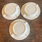 Vtg Lot Of 3 - Budweiser   Bud Light Ceramic Ashtrays - Haeger - Made In Usa