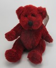 Aabot Ruby Red Plush Teddy Bear Bears From The Past Russ Berrie 7  Vintage