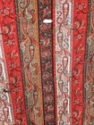 Antique Paisley Piece Red 56 X 60 Woven Wool Rough Repurpose Original 1800s