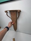 Vintage Art Nouveau Terracotta Wall Pocket Sconce Hand Carved Floral Design