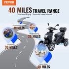 Vevor Heavy Duty 4-wheel Mobility Scooters 40 Miles 3-speed 500w 450lbs Capacity
