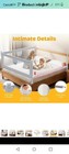 Omzer Bed Rails For Toddlers-3 Sides Safety Baby Bed Rail Guard For Queen Beds