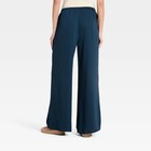 A New Day Women s Modern Wide Leg Casual Pull-on Pants - Navy Blue