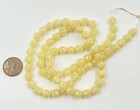 72 Vintage Czech Yellow Opal Glass Faceted 8mm Fire Polished Round Beads T414