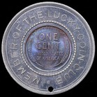 Member Of The Lucky Coin Club Major Blue Toning Encased 1935 Lincoln Wheat Cent