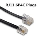 33ft Phone Cord 6p4c Black Telephone Extension Cable Line Wire Rj11 Modular