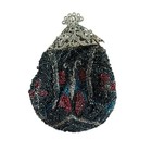 Antique Victorian Silver Filagree Frame Micro Beaded Butterfly Bag As Found