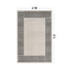 Modern Minimal Bordered Indoor Area Rug For Entryway bedroom kitchen Rug Low    