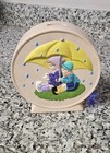 Vintage 1977 Double Sided Holland Mold Circular Coin Piggy Bank Kids And Goose