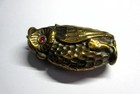 Antique Novelty Owl Design Vesta Case  Match Safe  Gemset Eyes