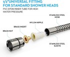 Brushed Nickel Stainless Steel Hand Shower Hose For Hand Held Shower Heads