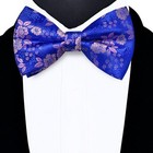  Floral Bow Ties For Men Pre-tied Adjustable Bowties Royal Blue   Dusty Rose