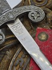 Vintage Spanish Coat Of Arms Wall Decor With Metal Sword Letter Openers
