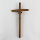 Vintage Wooden Metal Wall Cross Crucifix 11 