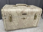 Vtg Samsonite Train Case Shwayder Bros Cream Marble Makeup Luggage W tray Hl 