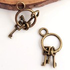 Dollhouse Vintage Skeleton Key Miniature Set Nostalgic Touch 1 12 Scale