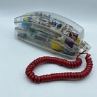 Vintage 1980s Trimline Clear See-through Plastic Fun Phone Metrolight Tested