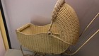 Antique Wicker  Doll Carriage Stroller Buggy Victorian Adjustable Head