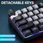 60  Rgb Wired Gaming Keyboard 68 Keys Mechanical Feel Compact For Pc Mac