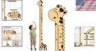 Kids Growth Chart Wooden Giraffe Height Chart For Children Nursery Wall Decor