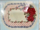 Vintage Wonderart - Trio Of Roses - Floral Latch Hook Oval Rug Kit 20 x27  New 