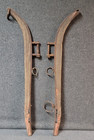 Horse Hames Harness Tack Wooden Worn Red 26  Pair Country Decor Antique