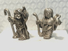 Hudson Pewter Noah s Ark Noah And Mrs Noah Vintage 80s Figurines Paperweights