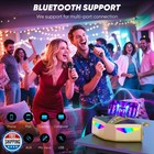 Karaoke Machine 35w Portable Bluetooth Speaker 8h Play Time multiple Led 2 Re