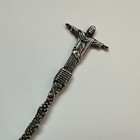 900 Coin Silver Souvenir Or Salt Spoon Of Christ The Redeemer