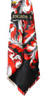 Escada Neck Tie Unisex Vintage Silk Red Black Print Nwot