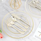 Plastic Plates Set 600pcs 100 Guests Clear Gold Bestvip Party Wedding Birthday