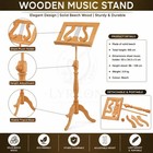 Adjustable Wooden Music Stand Lyre Sheet Music Stand Multifunction Book Stand