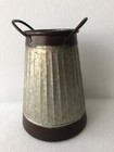 Decorative Metal Vase Pail Farmhouse Rustic Decor 10 