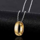 Lotr Gold Plated Lord Of The Rings Hobbit Ring Necklace The One Ring Of Power