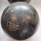 Candlepin Bowling Balls Vtg  target  Japan Black With Yellow Blue Swirl Set Of 4