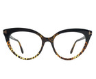 Tom Ford Eyeglasses Frames Tf5674-b 005 Black Brown Cat Eye Full Rim 54-17-140