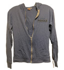 Tangerine Blue Women s Hoodie Front Zip Front Pockets Size Small Pie Hole Whisky